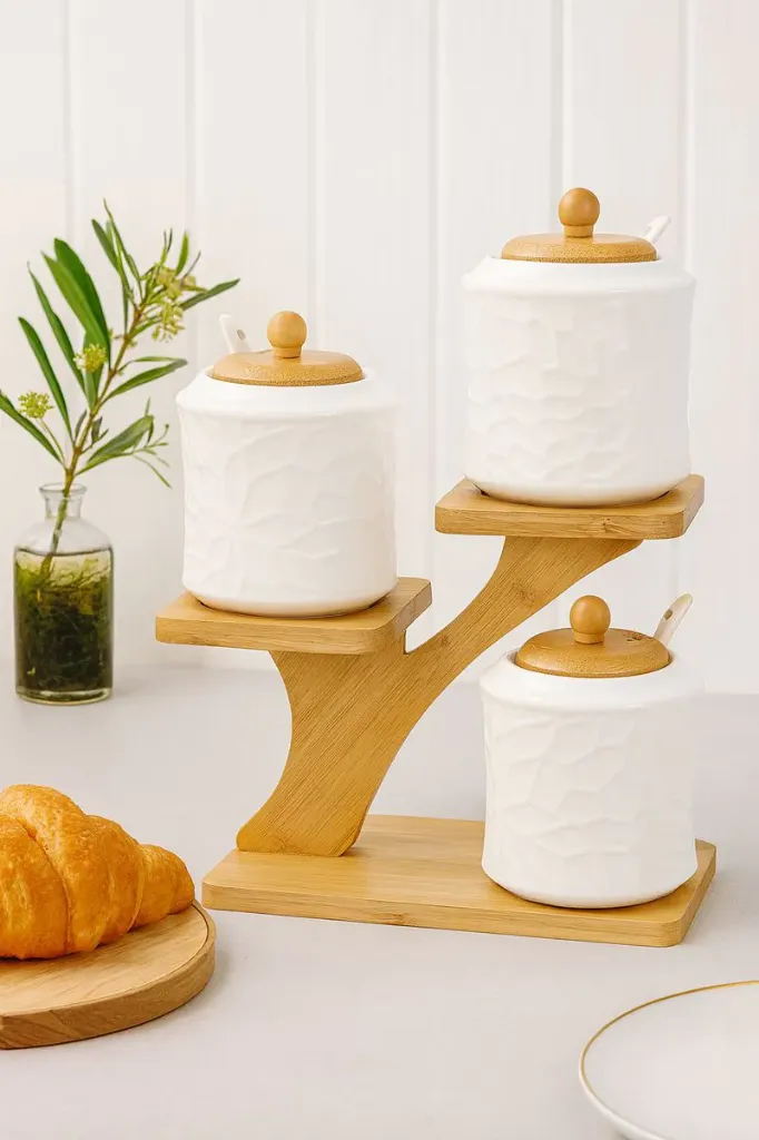 6438-Bamboo Tree Round Condiments Set Roxx