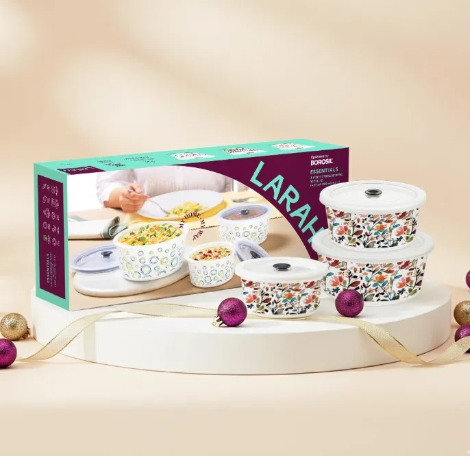 LARAH STORAGE BOWL SET 3PC (0.4+0.8+1.2)